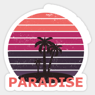 Summer beach paradise Sticker